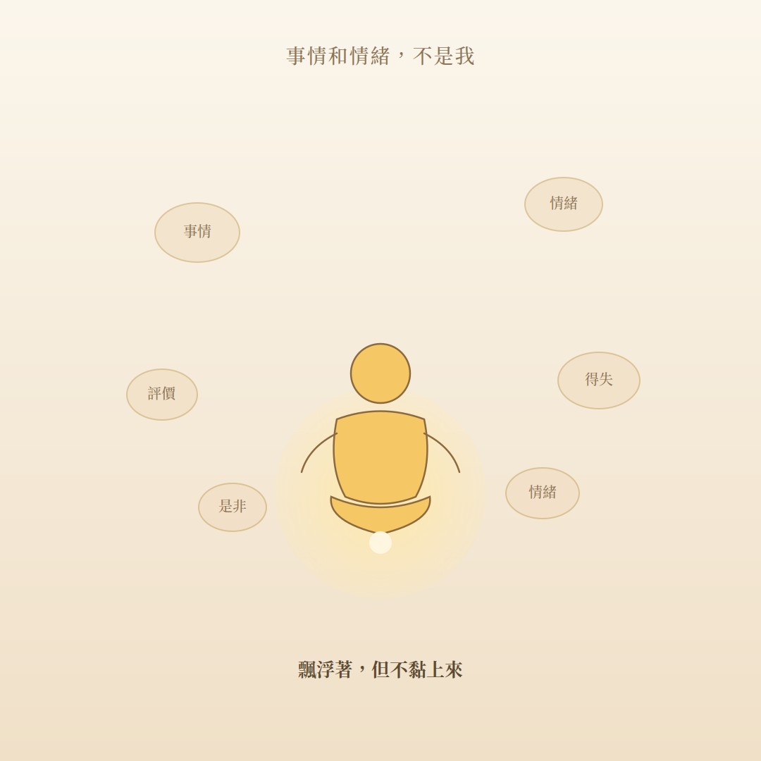 事情和情緒,不是我——飄浮著,但不黏上來